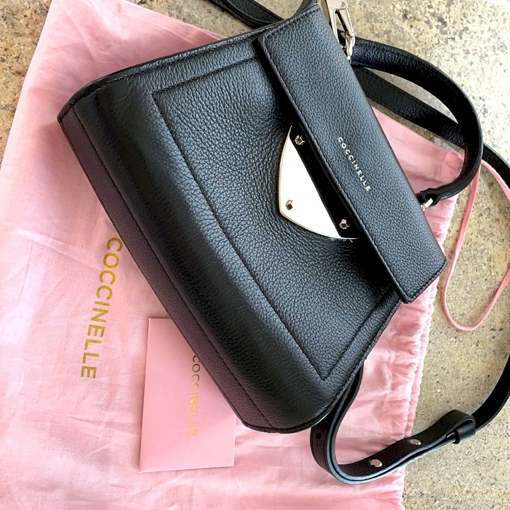 Black Coccinelle Handbag with crossbody strap